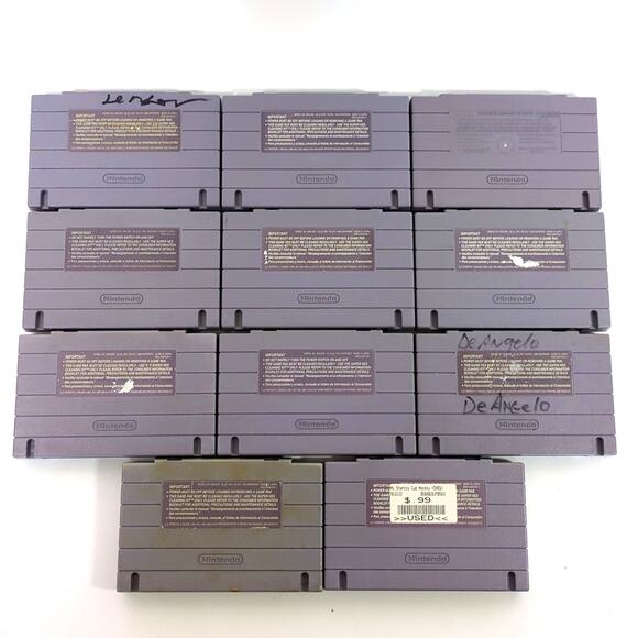 SNES Super Nintendo Lot 11 Games Ken Griffey Jr Mario Paint Family Feud NFL NBA - Picture 2 of 2